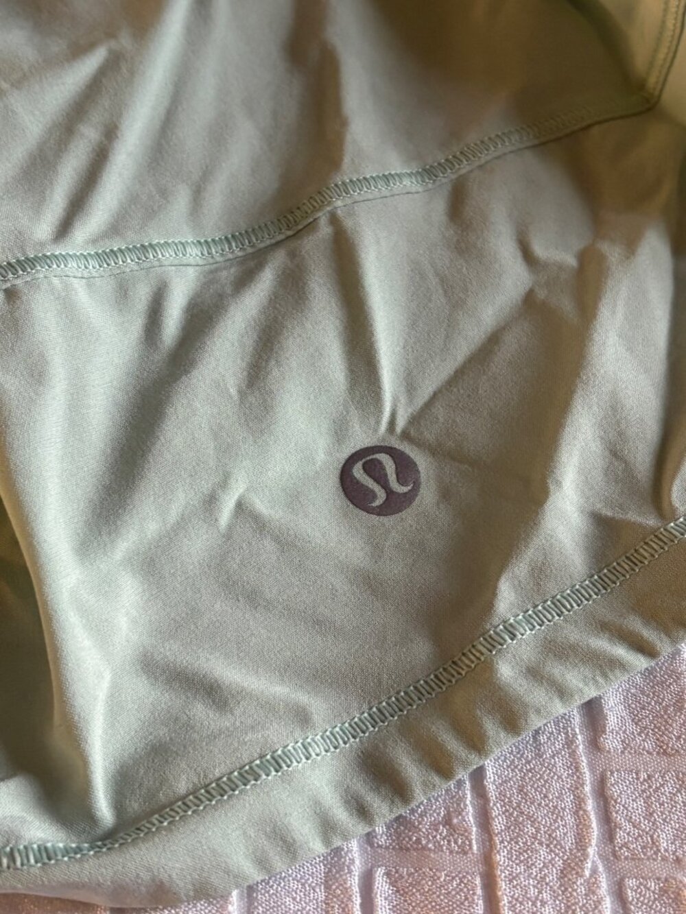 NWOT Lululemon Pace Rival Mid-Rise Skirt 15" Tall Delicate Mint Lined Shorts 8 - Picture 6 of 9